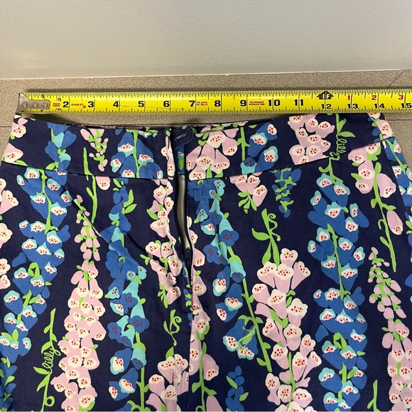Lilly Pulitzer Skort/Skirt Blue Floral Print Sz 0 - Picture 8 of 9